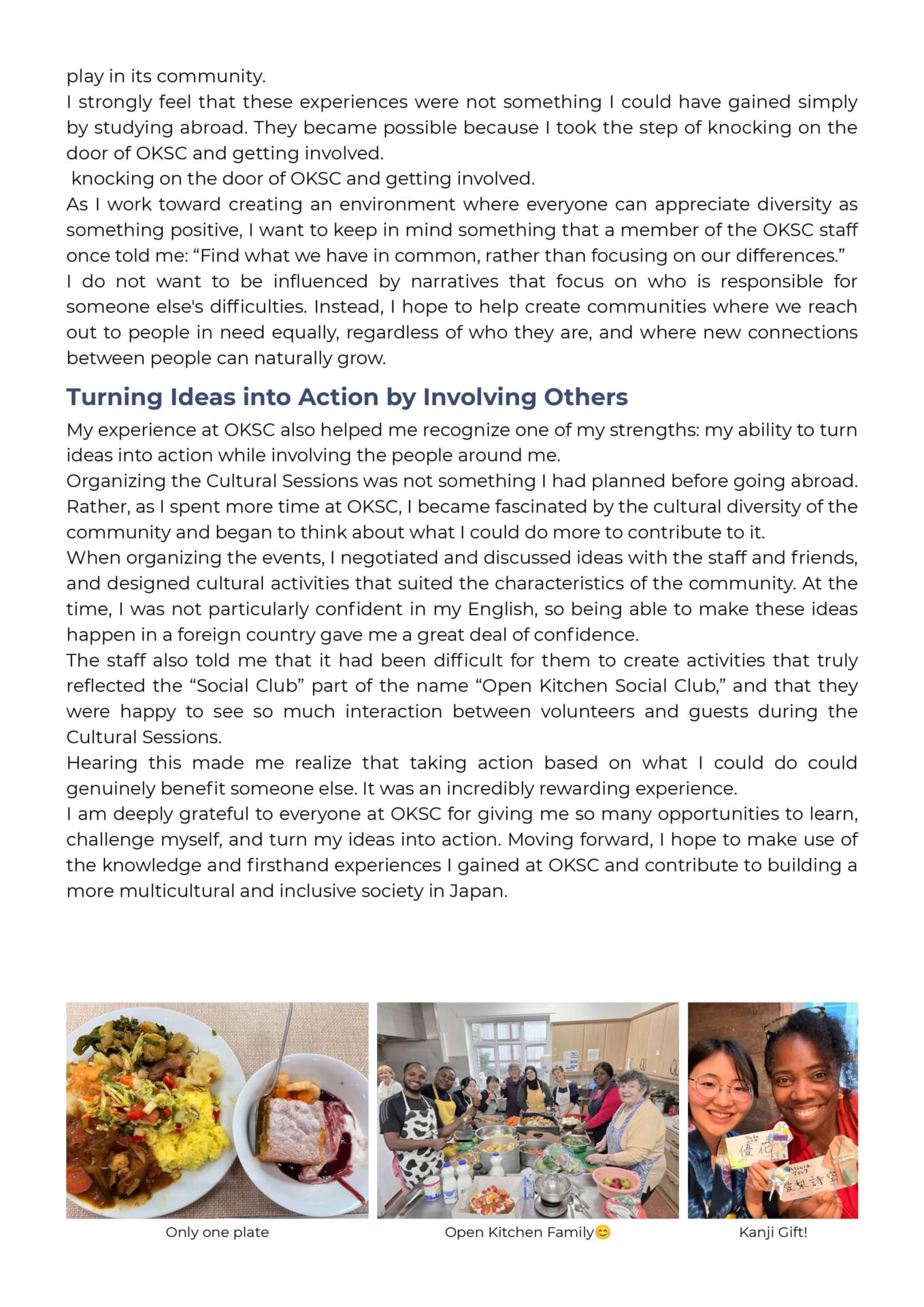 Global Internship Report Page 4